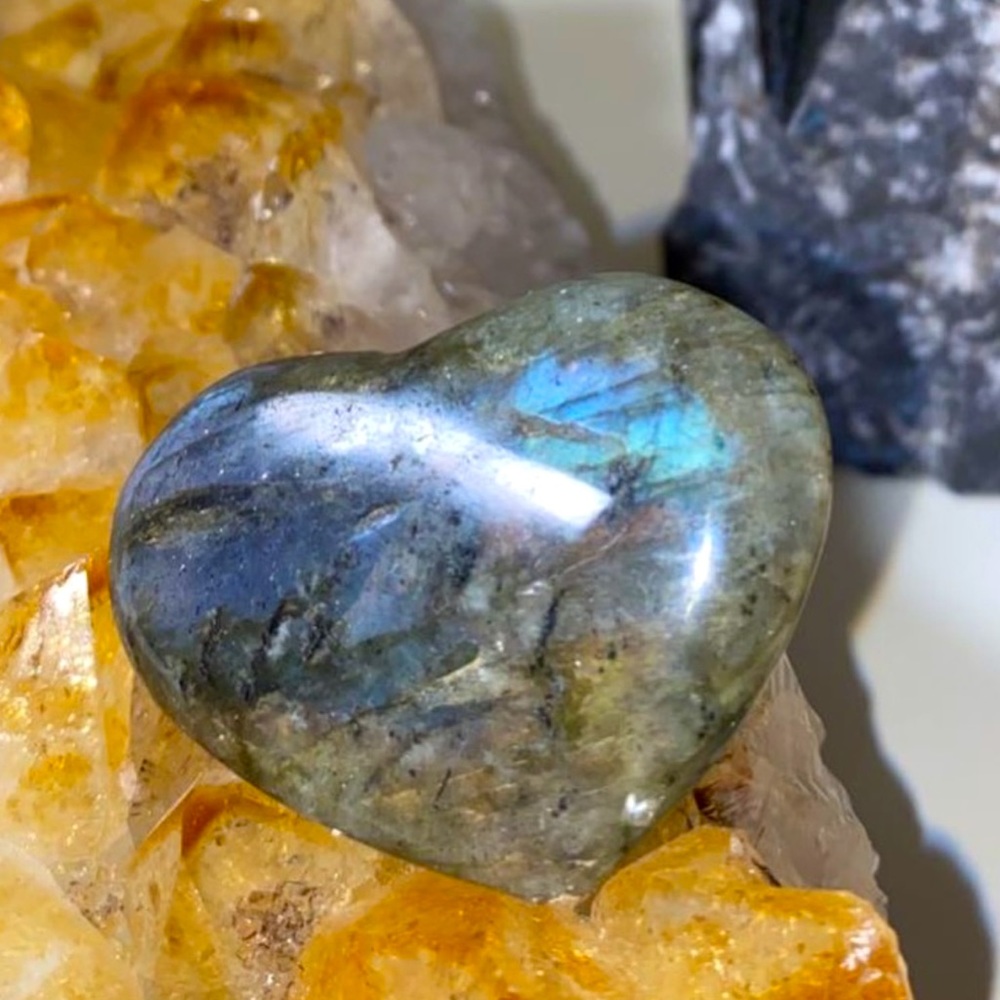 Labradorite Heart